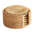 thumbnail image 1 of XKHBDL Rattan Trivets for Hot Pots and Pans,Rattan Drink Coasters, Handmade Artisan Teapot Coasters, Tea Mat Cup Mat, 1 of 3