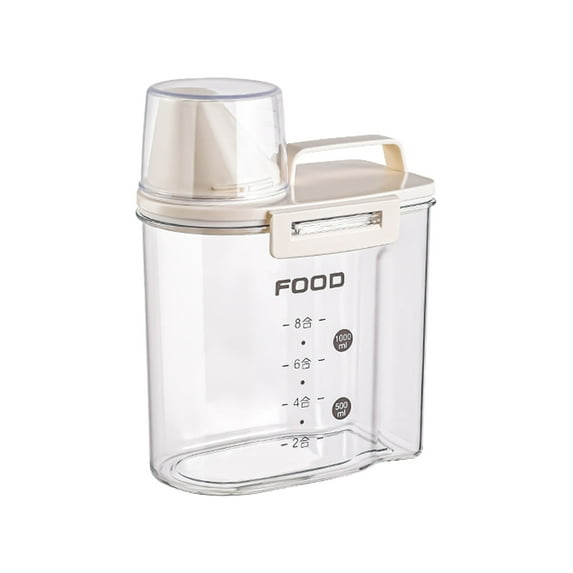 XKHBDL Rice Storage Bin Cereal Containers Dispenser with BPA Free Plastic+ Measuring Cup + Pour Spout - Capacities of Rice Perfect for Rice Cooker
