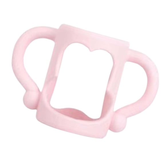 XKHBDL Silicone Bottle Handles for Wide-Neck Glass & Plastic Bottles, Transitional Sippy Cup Grip for Independent Drinking, Heat-Resistant, Latex-Free