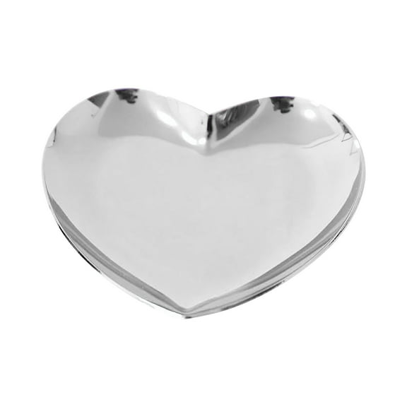 XKHBDL Stainless Steel Decorative Tray, Jewelry Dish Cosmetics Organizer Bathroom Clutter Serving Platter Small Storage Tray