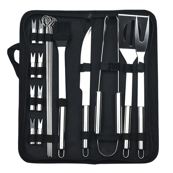XKHHLH 21-Piece BBQ Grill Accessories Set - Barbecue Tool Kit with Aluminum Case for Home Grilling - Great Gift for Birthday or Father’s Day by Home-Complete