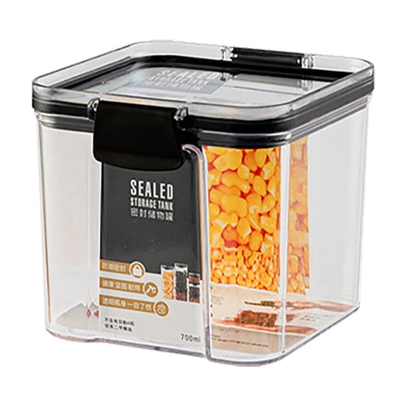 XKHHLH Airtight Food Storage Containers with Lids, 4 Pcs Mini Plastic Storage Canisters for Kitchen & Pantry Organization,Dry Food Canisters for Flour, Sugar and Cereal
