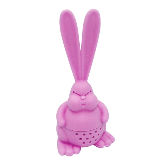 XKHHLH Angry Rabbit Reusable Tea Infuser, Silicone Tea Infuser Loose Tea, Rabbit Shape, Fun Gift for Tea Lovers