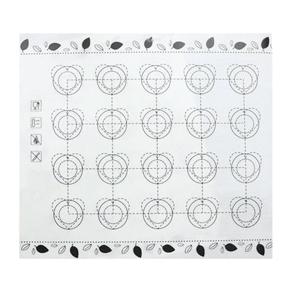 XKHHLH Baking Mat with Circles – Silicone Macaron & Cookie Sheet Liners, Non-Stick BPA-Free Reusable Silicone Mats for Half Sheet Pans, for Precision Baking & Candy