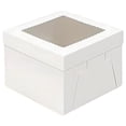 thumbnail image 1 of XKHHLH Cake Boxes, Disposable Cake Transport Container, Cake Carrier, White Cake Holder with Large Window, for Bakery Cookies Pies Cupcakes Pastry, 1 of 9