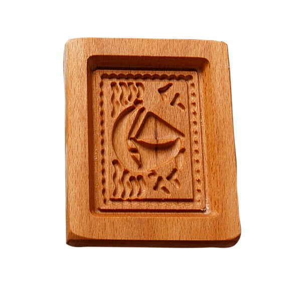 XKHHLH Carved Wooden Cookie Cutter, Kitchen Cookie Cutter, Cookie Stamp Stamp Rose Cookie Cutter for Cookie Stamp