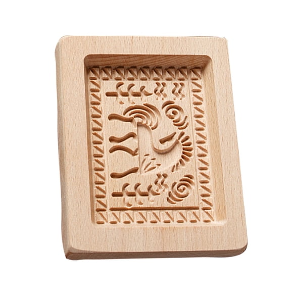 XKHHLH Carved Wooden Cookie Cutter, Kitchen Cookie Cutter, Cookie Stamp Stamp Rose Cookie Cutter for Cookie Stamp