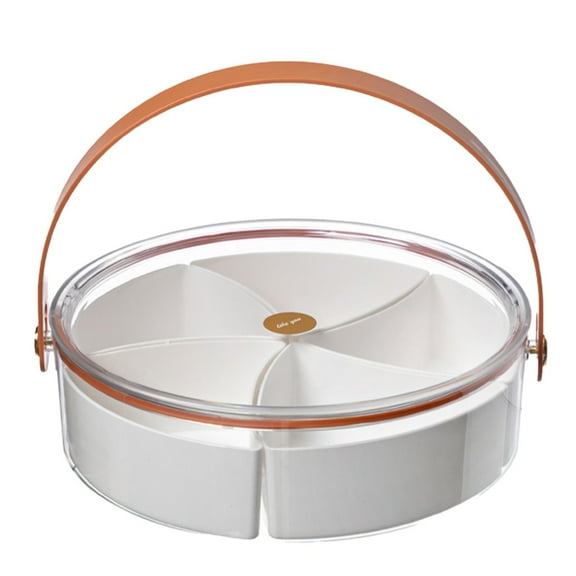 XKHHLH Divided Serving Tray with Lid and Handle Snackle Box Charcuterie Container Portable Snack Platters for Candy, Fruits, Nuts, Snacks, for Parties, Entertaining, Picnic