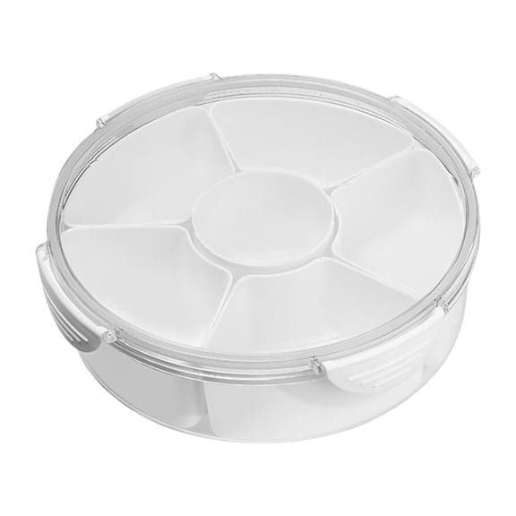 XKHHLH Divided Veggie Tray with Lid Snackle Box Serving Container Salad Keeper with Removable Boxes Stackable Refrigerator Organizer Bins Produce Saver for Meal Prep Fruit