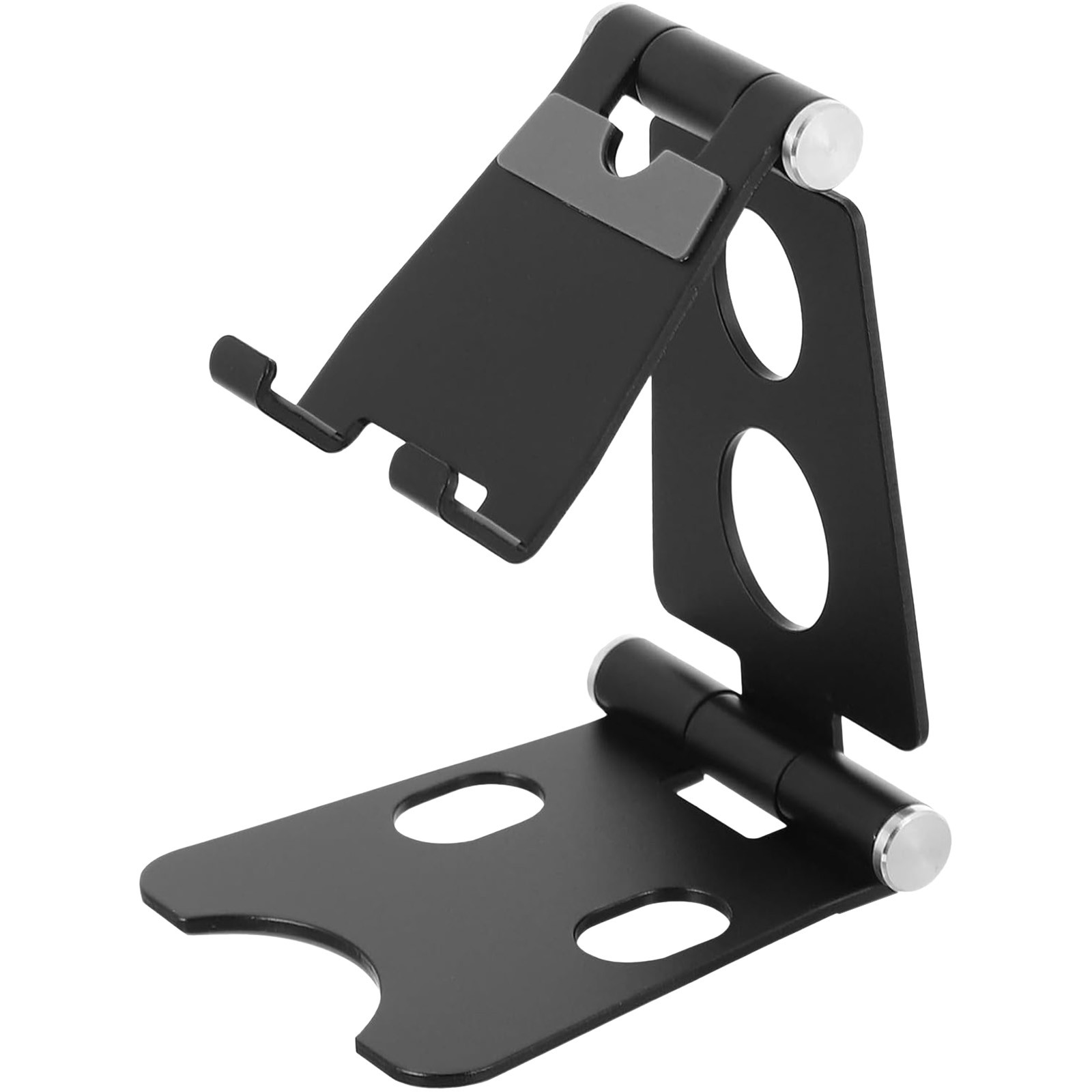 XKHHLH Dual Folding Cell Phone Stand, Adjustable Foldable Desktop Phone Holder Cradle Dock Compatible for Desktop Adjustable Cellphone Bracket for Smartphones