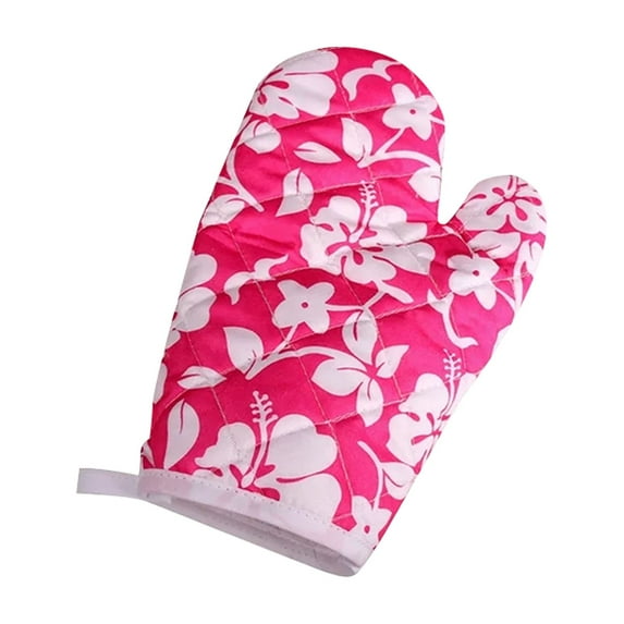 XKHHLH Floral Oven Mitts, Heat Resistant Non Slip Flowers Kitchen Gloves, Chef Cooking Baking Gifts for Women Bakers, Kitchen Gifts for Cooking Lover Cooks