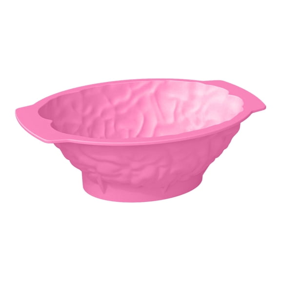 XKHHLH Halloween Silicone Molds - Brain Jello Mold with Support Base, 3D Realistic Silicone Human Brain Mold Deep Halloween Baking Pan for Halloween Cakes, Breakable Chocolate, Jelly or Pudding