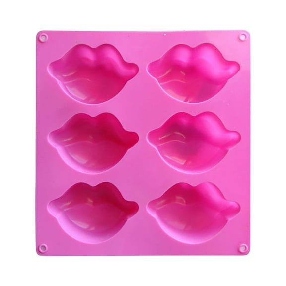 XKHHLH Hot Lips Soap Molds, 3D Sexy Red Lips Kisses Collection Silicone Molds Chocolate Candy Bath Bomb Lotion Bar Mould Ice Cube Tray Cupcake Cake Baking Pan Wedding Party Supplies