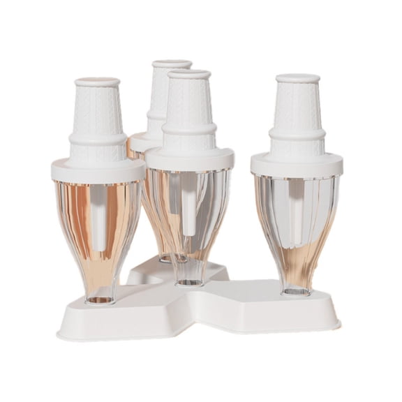 XKHHLH Ice Tray Holder, 4pcs Reusable Ice Holder, Ice Tray Holder for Kids Ice Maker Mess Plastic Ice with Reusable Sticks & Guard for Freezer Snacks/Dishwasher