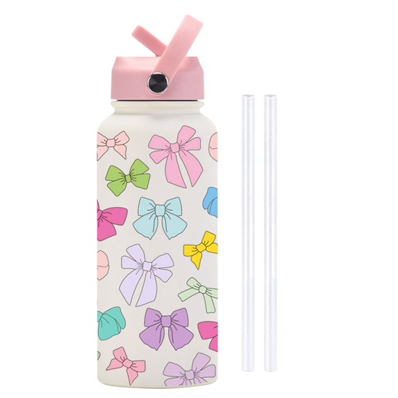 XKHHLH Insulated Water Bottle with Straw and Lid Stainless Steel Water Bottle for Men,Girls with Handle Vacuum Insulated jug for Workout Gym Soccer and Sports