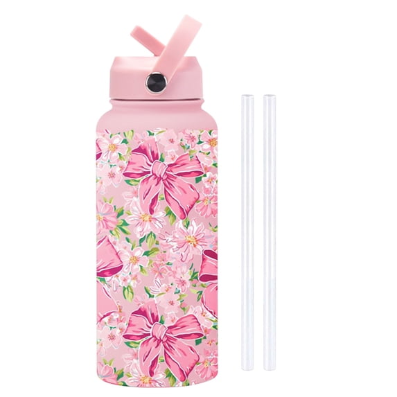XKHHLH Insulated Water Bottle with Straw and Lid Stainless Steel Water Bottle for Men,Girls with Handle Vacuum Insulated jug for Workout Gym Soccer and Sports