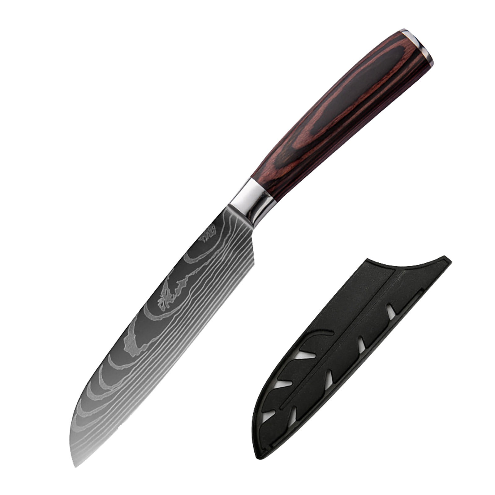 XKHHLH Japanese Chef Knife - Kitchen Utility Knife for Cooking, Meat Cleaver Knives with Full Tang Wooden Handle, Gift for Birthday