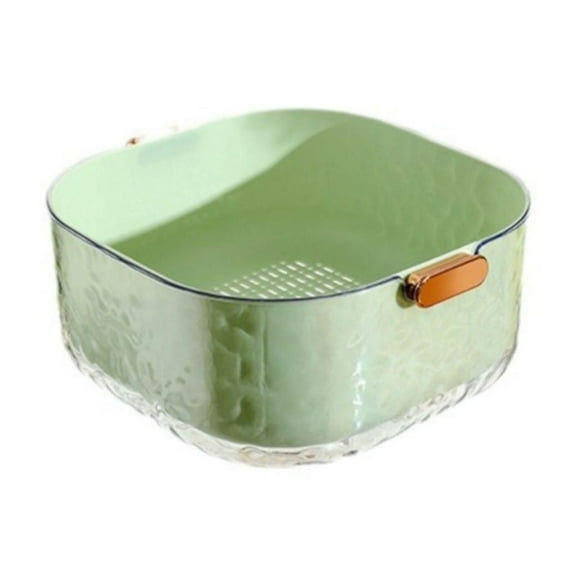 XKHHLH Large Kitchen Strainer Colander Bowl Set, Double-Layer Plastic Fruits Vegetable Washing Basket, Drain Bowls for Cleaning Washing Mixing, Detachable