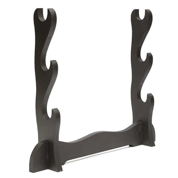 XKHHLH Musashi Samurai Sword Wood Stand, Lacquer Finish with Wall Mount & Tabletop 2 Functions in 1, One-Tier/Two-Tier/Three Tier Katana Stand