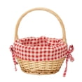 thumbnail image 1 of XKHHLH Natural Woven Wicker Basket with Handle - Round Rattan Storage Basket for Easter Eggs, Gifts, Flowers & Fruit, Rustic Farmhouse Decor for Home & Kitchen, 1 of 8