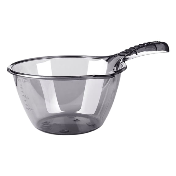 XKHHLH Plastic Water Ladle, Bath Ladle, Dippers, Shower Bucket, Water Bath Scoop, Bathroom Water Scoop Cup, Long Handle Water Scoop Transparent Durable Thick Bathing Ladle Spoon