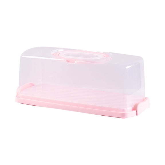XKHHLH Portable Plastic Rectangular Loaf Bread Box with Transparent Lid, Bread Keeper for Carrying and Storing Loaf Cakes,Banana Bread,Pumpkin Bread,Quick Breads