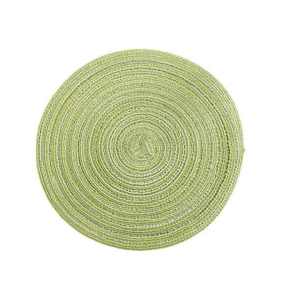 XKHHLH Round Placemats Set, Vinyl Woven Placemats Washable Wipeable Table Mats for Dining Table Heat Resistant Non-Slip Circle Place Mats