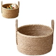 thumbnail image 1 of XKHHLH Seagrass Woven Storage Basket with Handles, Natural Handwoven Round Organizer Basket for Blankets, Toys, Towels, Laundry and Fireplace Wood Home Decor, 1 of 6