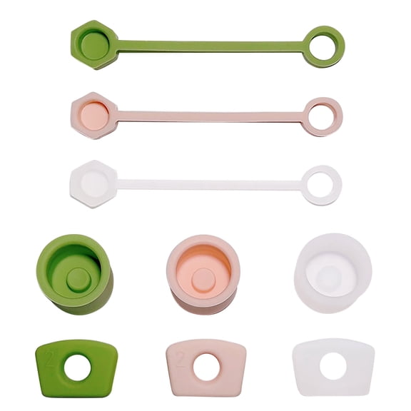 XKHHLH Silicone Spill Stopper Set of 3, Compatible with Cup 40oz/ 30oz, Tumbler Accessories, Including 3 Straw Cover Cap, 3 Square Spill Stopper and 3 Round Leak Stopper