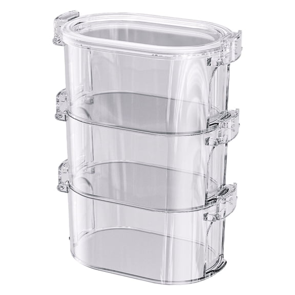 XKHHLH Stackable Clear Plastic Storage Container with Interlocking Latches - Airtight Food Organizer Box for Meal Prep, Snacks, and Crafts, Space-Saving Modular Design for Kitchen and Pantry