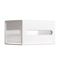 XKHHLH Tissue Box Holder for Bathroom, Kitchen, and Living Room, Tissue Box Holder Wall Mounted, Damage-Free Adhesive, Plastic Decorative Tissue Box Home Decor Translucent