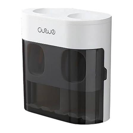 XKHHLH Toothbrush Holder Wall Mounted, Multi-Functional Toothbrush and Toothpaste Dispenser for Bathroom, Toothbrush Slots, Toothpaste Squeezers