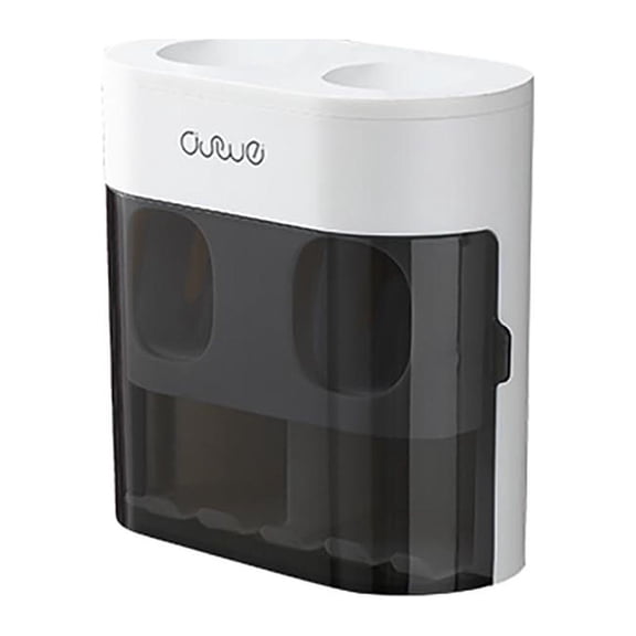 XKHHLH Toothbrush Holder Wall Mounted, Multi-Functional Toothbrush and Toothpaste Dispenser for Bathroom, Toothbrush Slots, Toothpaste Squeezers