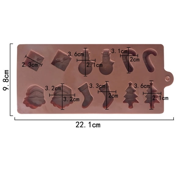 XKHZJL 3D Christmas Tree Snowflake Snowman Cane Molds, Christmas Silicone Chocolate Molds, Xmas Non-stick Baking Mold for DIY Xmas Chocolate Candy Soap Biscuit Jelly Cake Ice Cube