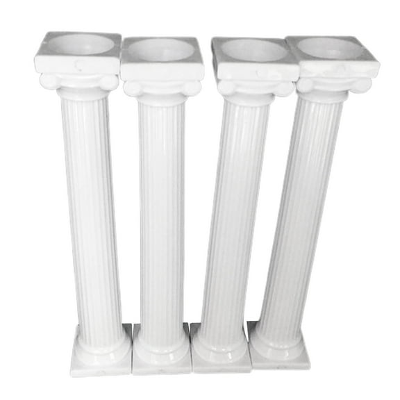 XKHZJL 4 Pcs Fondant Cakes Tier Separator Support Stand Roman Column Cake Tiered Stands Multilayer Pillars Oman Column Wedding Decoration Support Tool Sets for Wedding Cupcake Display