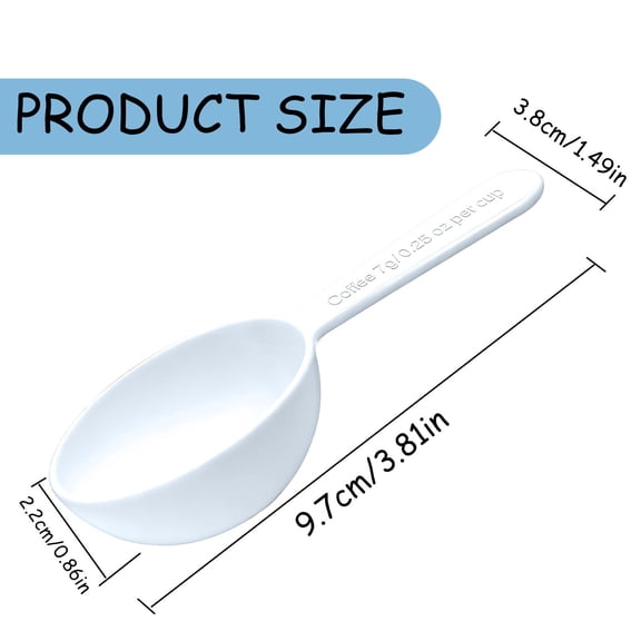 XKHZJL 5Pcs Plastic Coffee Scoops, Plastic Short Handle Measuring Spoons Tablespoons for Coffee Tea Sugar Cereal and Milk Powder