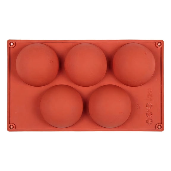 XKHZJL 6-Cavity Semi Sphere Silicone Mold, Baking Mold for Making Hot Chocolate Bomb, Cake, Jelly, Dome Mousse