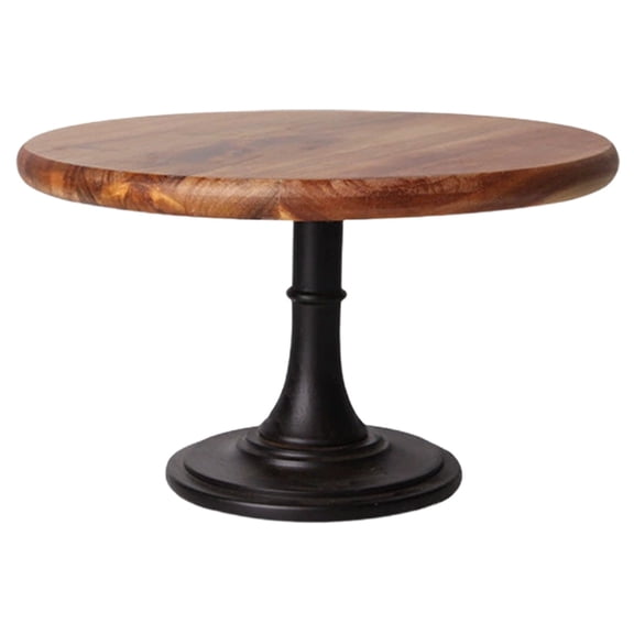 XKHZJL Acacia Wood Christmas Cake Stand, Round Holder, Holiday Hosting Essential for Thanksgiving and Christmas, 2-in-1 Festive Dessert Display & Charcuterie Board