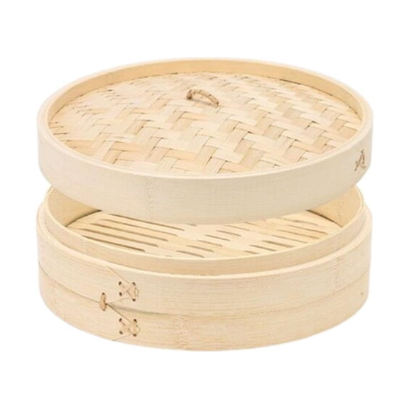 XKHZJL Bamboo Steamer Basket | Steamer for Cooking | Small Instant Steaming Cookware Asian Food, Bao Buns, Chinese, Dim Sum, Dumpling, Rice, Vegetable Steam Pot