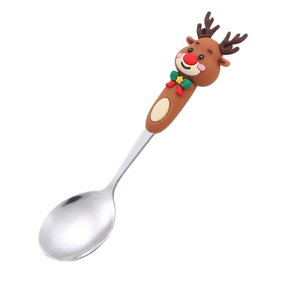 XKHZJL Christmas Spoon Set - Stainless Steel Coffee Spoons with Santa Snowman for Dinner Tableware, Dessert, Tea, Soup Stirring