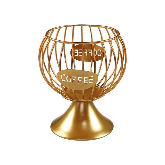 XKHZJL Coffee Pod Holder,Large K Cup & Capsule Storage Organizer, Tea Cup Coffee Capsule Basket, Metal Coffee Bar Organizer for Kcup Kitchen Dinning Room Office Home Cafe Hotel