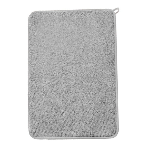 XKHZJL Dish Drying Mat, Absorbent Microfiber Kitchen Counter Mat, Dish Drying Pad for Dishes, Utensils, Pots and Pans, Extra Large, Charcoal
