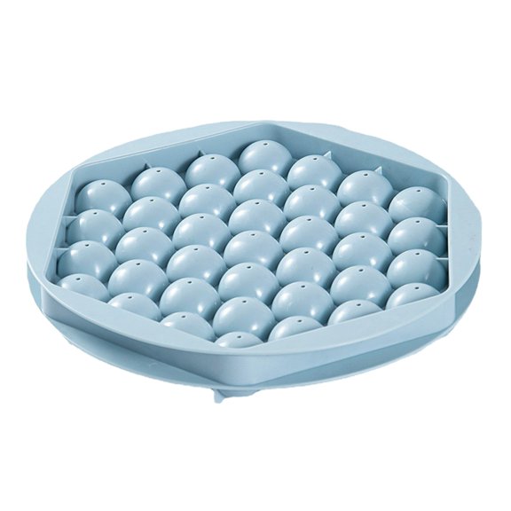 XKHZJL Ice Cube Tray with Lid – Round Ice Cube Trays for Freezer, BPA-Free Ice Mold, Stackable Ice Ball Maker, Iced Bucket Kits, Circle Ice Tray for Cocktails, Whiskey, Coffee, and Drinks