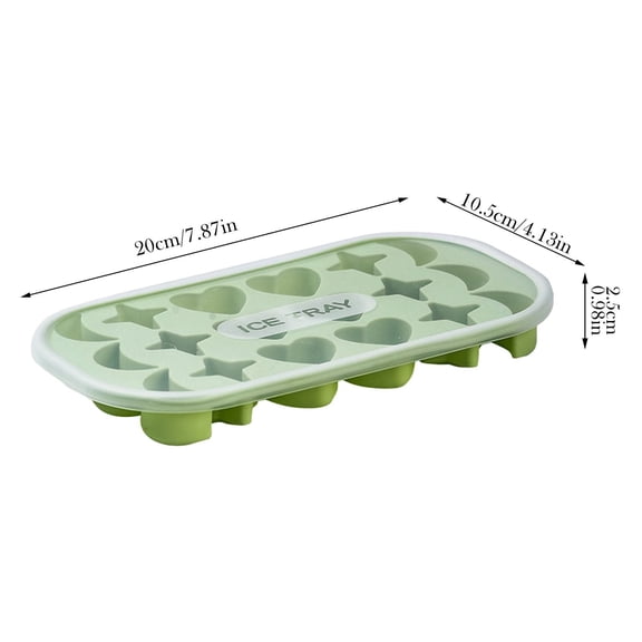 XKHZJL Ice Cube Trays, Silicone Ice Cubes Tray Maker with Spill-Resistant Removable Lid, Easy Release & Pop out, BPA Free, Stackable Flexible, for Soup, Food, Cocktail, Coffee