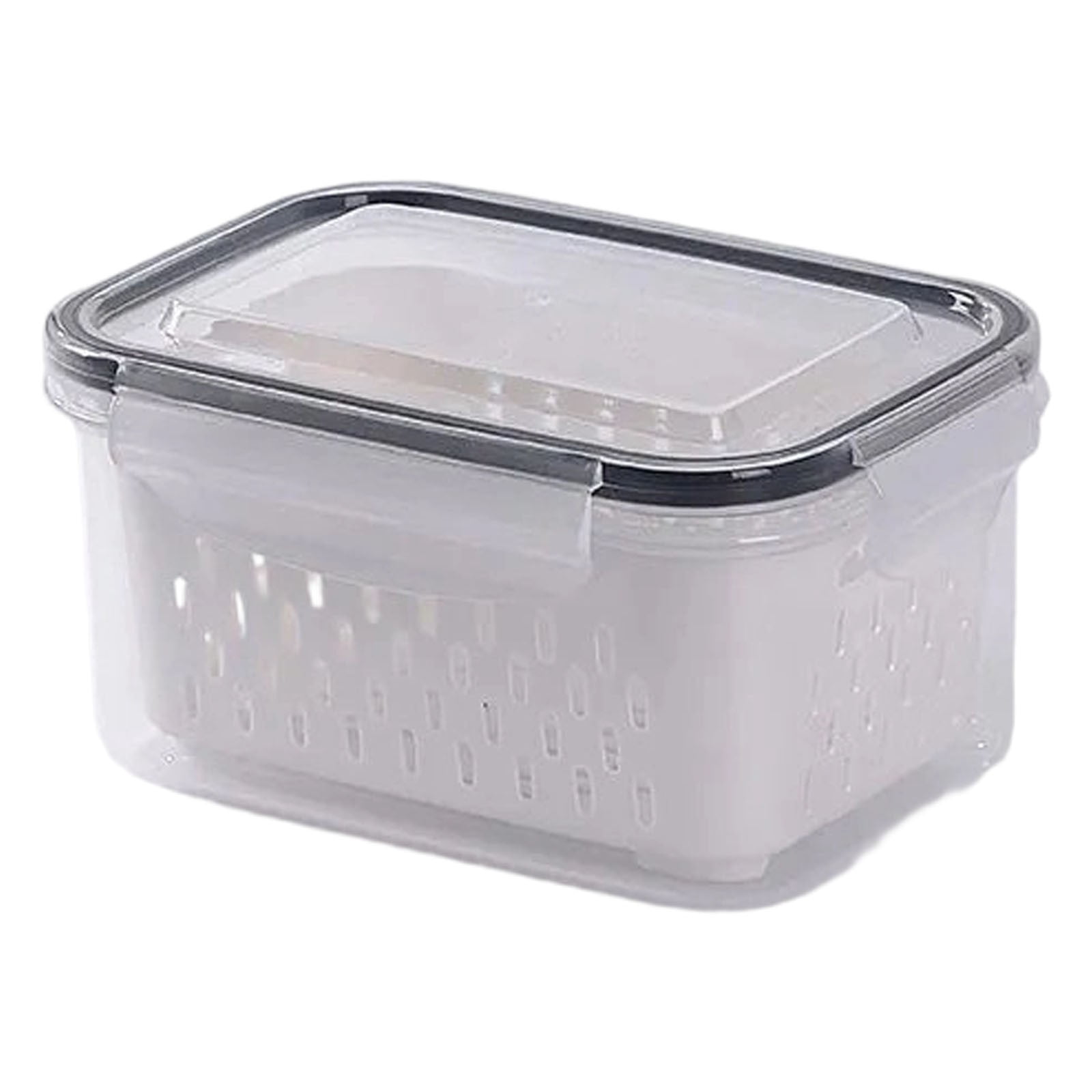 XKHZJL Large Fruit Containers for Fridge - Leakproof Food Storage Containers with Removable Colander - Dishwasher & microwave safe Produce Containers Keep Fruits, Vegetables, Meat Fresh longer