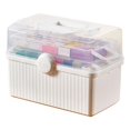 thumbnail image 1 of XKHZJL Multilayer Plastic Portable Storage Box, Multipurpose Organizer and Storage Case for Art Craft and Cosmetic, Portable Handled Storage Box for Home, School, Office, 1 of 4