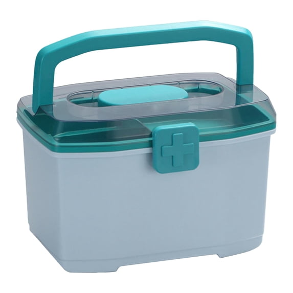 XKHZJL Plastic Empty Multipurpose Tackle Box with Handle and Removable Tray for Tools, First Aid, Sewing Kit, Arts Crafts Supplies Storage