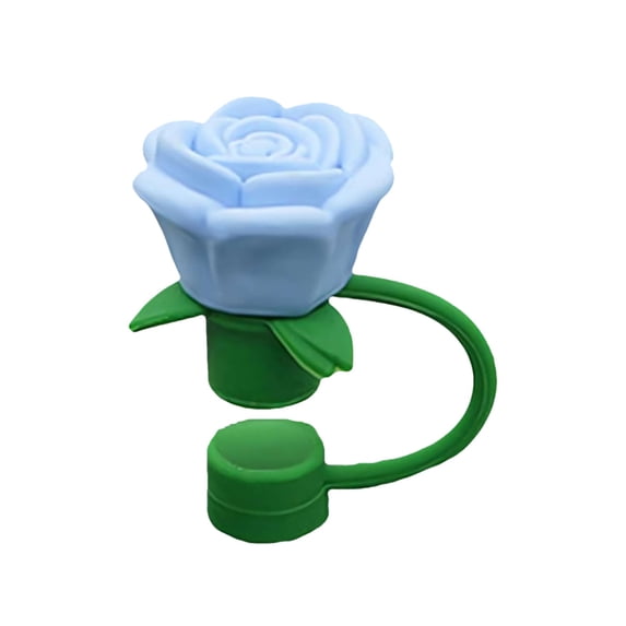 XKHZJL Rose Flower Straw Covers for Cup,Topper,Silicone Cover Dust Proof Plugs Protector,Flower Straw Tips Drinking Dust Cap for Accessories