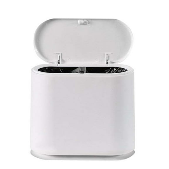 XKHZJL Slim Plastic Trash Can Wastebasket,10 Liter Rectangular Barrel Garbage Container Bin for Bathroom,Bedroom, Kitchen and Office