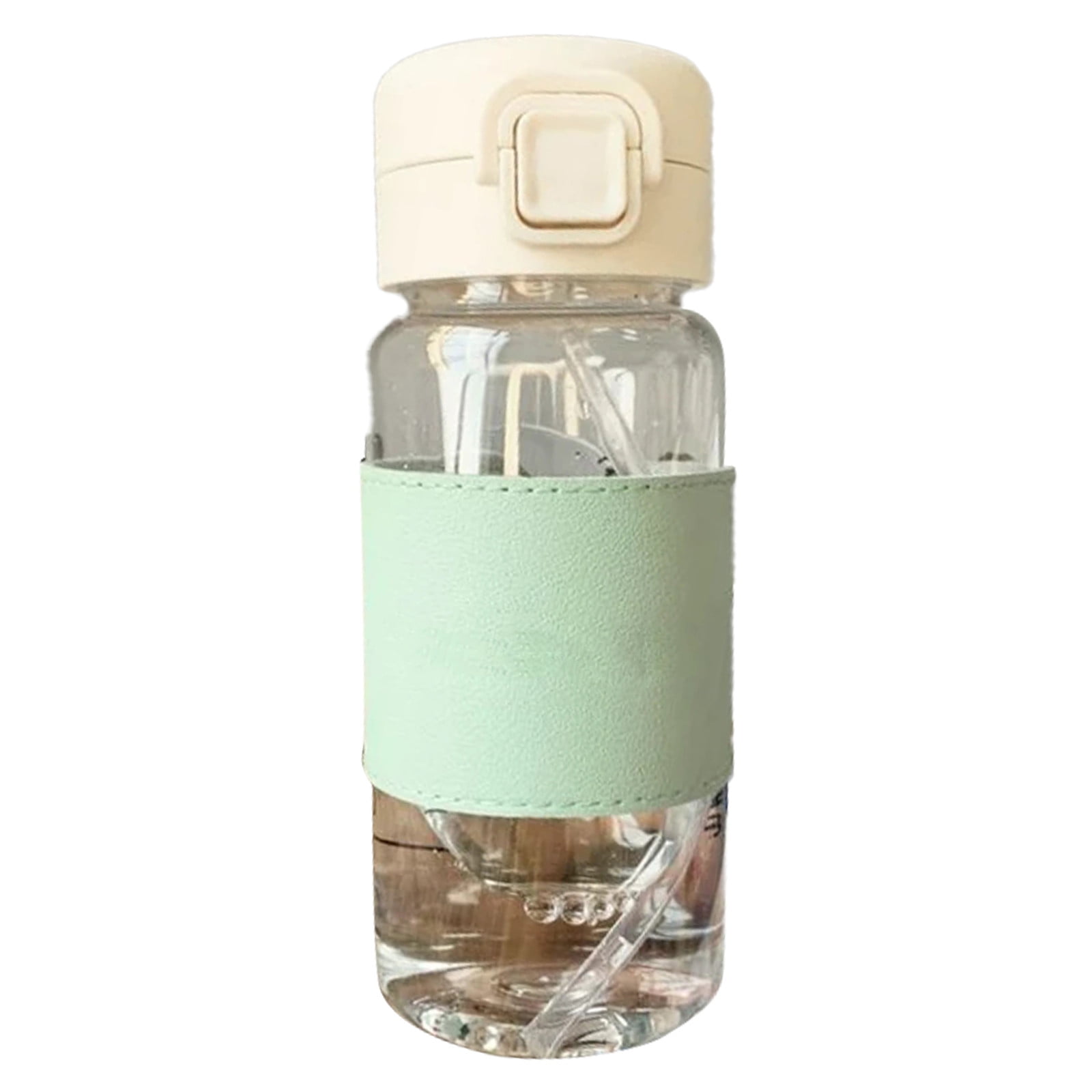 XKHZJL Spring Sippy Cup With Leather Cover Ironing Plastic Cup Male And Female Students Couples Gift Water Cup